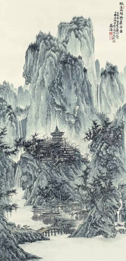 《临李成晴峦萧寺图》 115x55cm   2012年