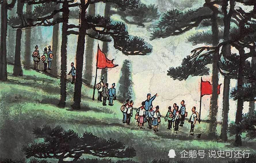 绘画大师李可染,一幅红色山水画1.38亿元,看看这山水之势画得如何?