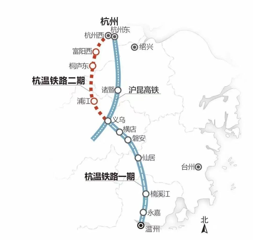杭温铁路二期项目启动!"从杭州西站1小时到温州"计划"