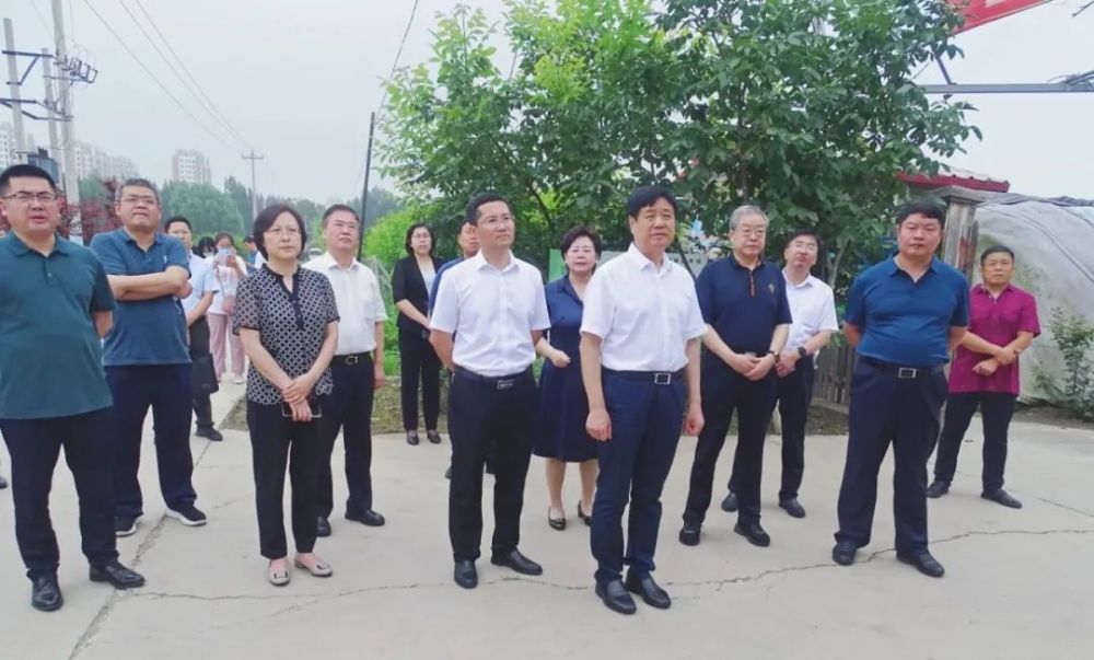 7月16日上午,民革中央副主席张伯军一行在唐山市领导杨培苏,张月仙