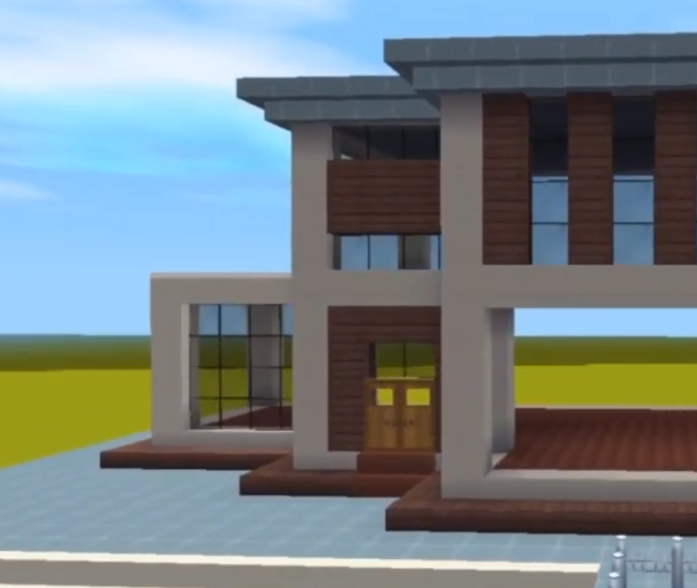 迷你世界:迷你现代化风格别墅,设计简单,看起来豪华大气