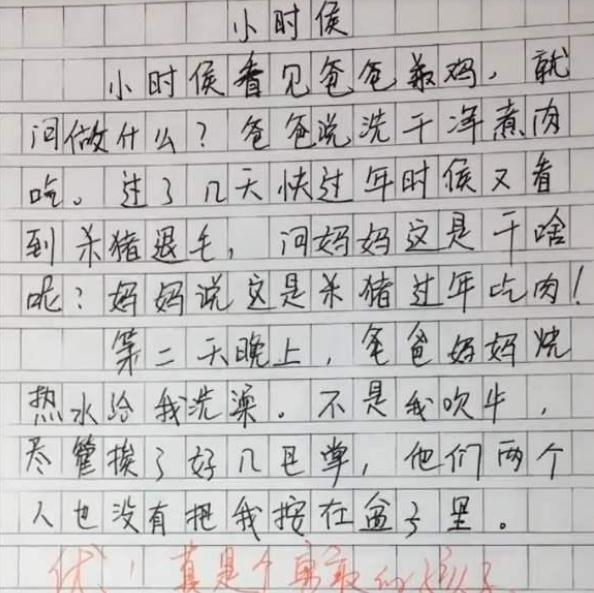 小学生作文《爸爸也治不了妈妈,充满戏剧效果,老师的点评神了