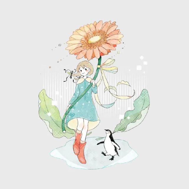 简笔画在青春的每个瞬间陪伴你