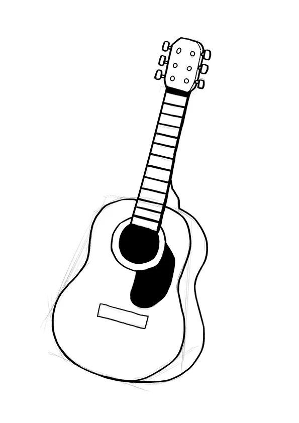 少儿美术课件分享 简单有趣的剪贴画《吉他》