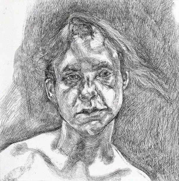 弗洛伊德丨素描人物与油画肖像对照