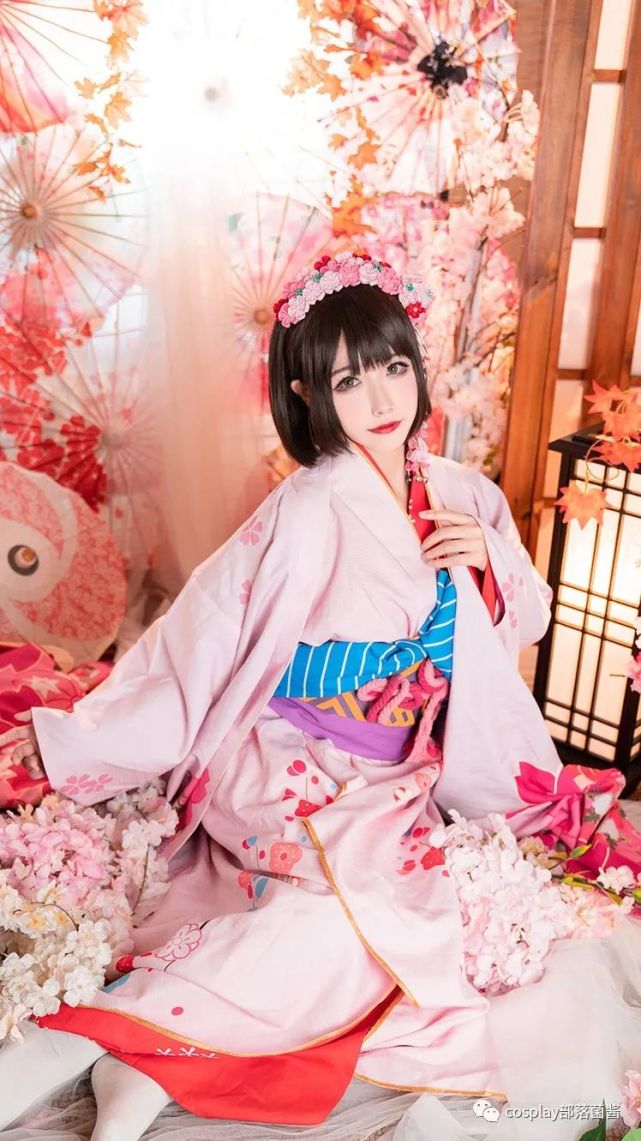 cosplay和服,动漫cosplay人物 cos:路人女主和服老婆惠@葵葵