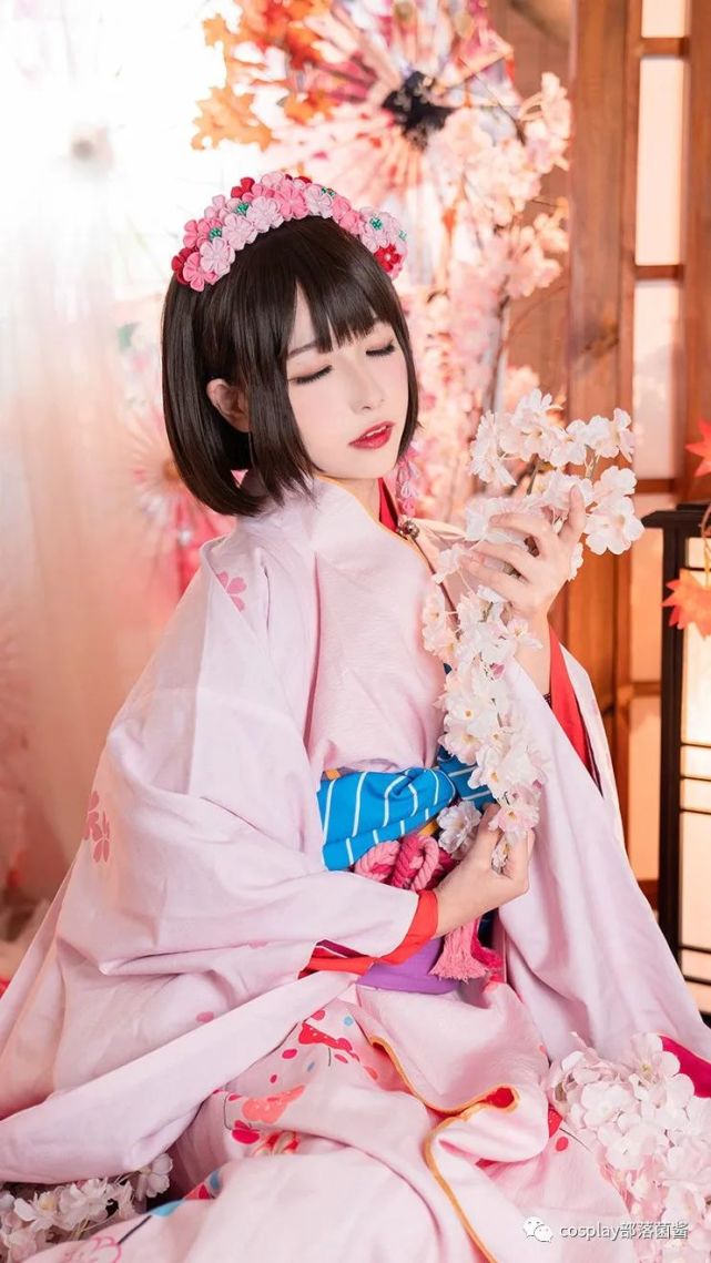 cosplay和服,动漫cosplay人物 cos:路人女主和服老婆惠@葵葵