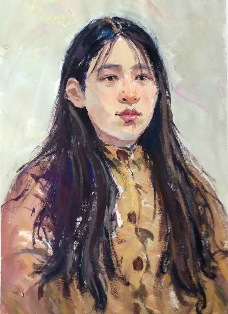 【色彩人物肤色调色 绘画步骤参考 色彩头像是有属于自己的固有
