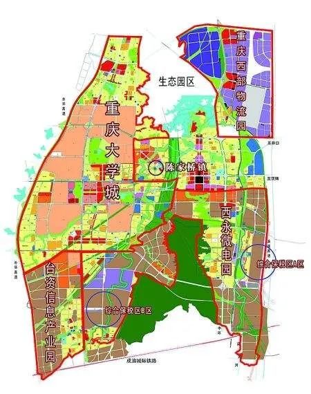 图片来源于西部重庆科学城公众号 为坪山大道项目指示图 结合地图看