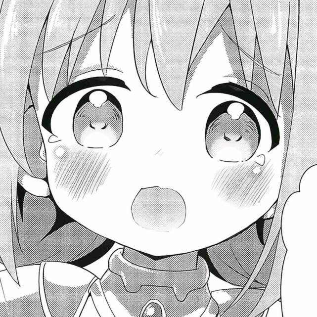 黑白漫画女生头像
