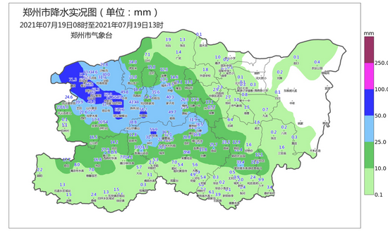 最大降水量出现在巩义市的北山口71.9毫米.降水量在50-99.