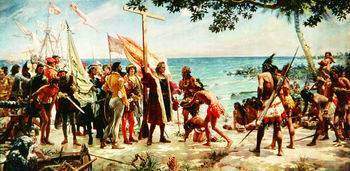 哥伦布到达的美洲是哪里_如果郑和先到达美洲_第一批到达美洲的欧洲人