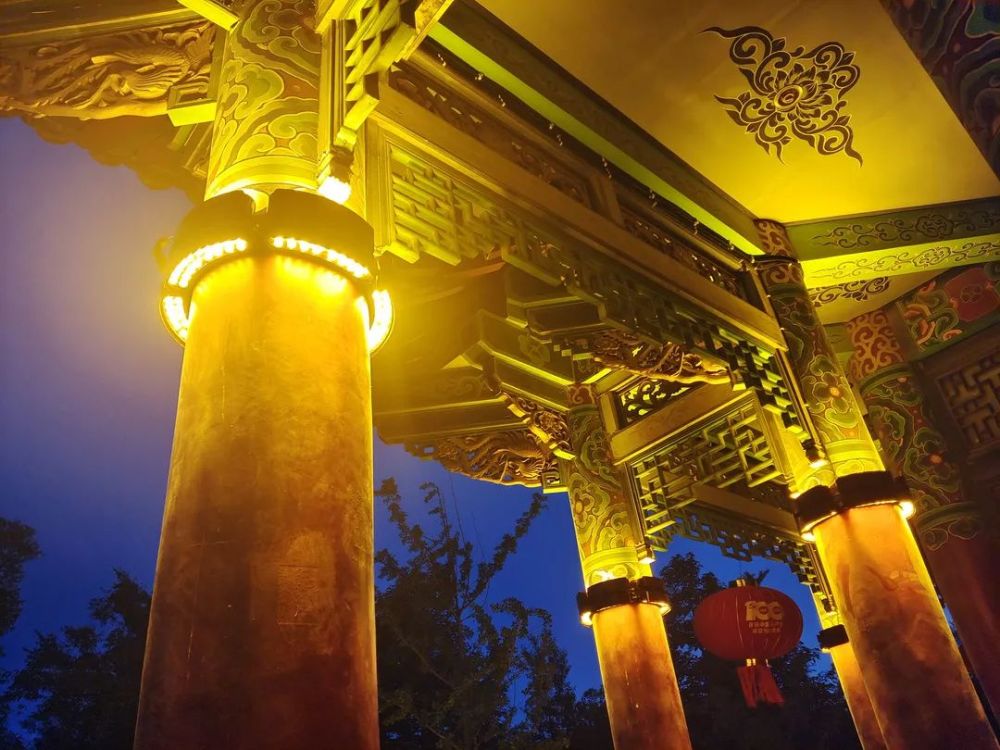 三台山公园古建灯光亮化:流光溢彩夜景迷人