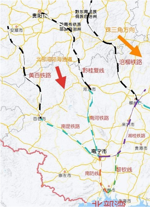 贵州认为涪柳铁路可以货运直达珠三角广西希望截胡转往北部湾