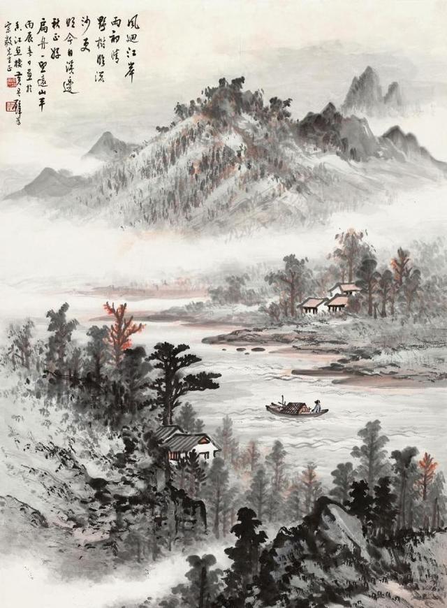 黄君璧最经典的山水画欣赏:估价超过5000万,笔法苍劲有力