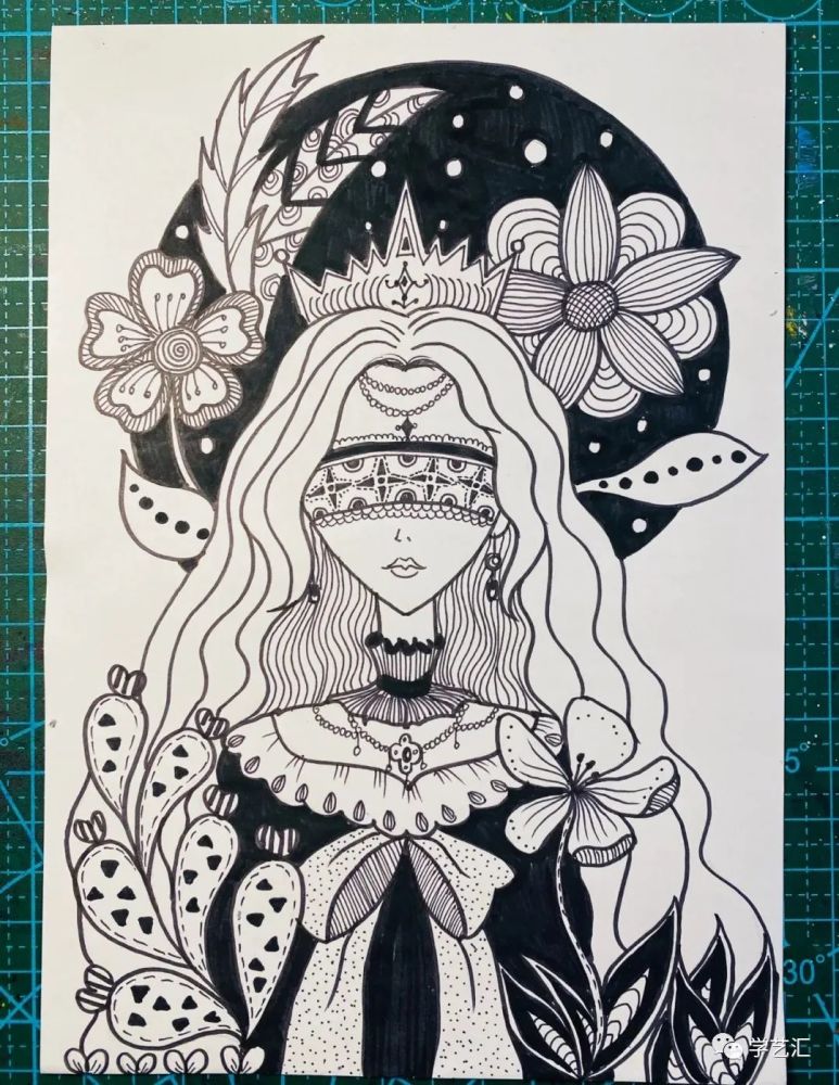 线描素材|这么好看的线描画,不收藏太可惜了