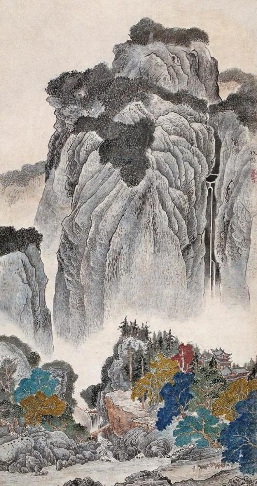 黄秋园国画作品欣赏:意境不输李可染,作品凝重而浩荡