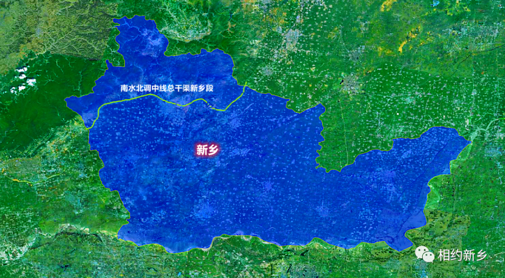 (南水北调中线干渠新乡段卫星地图)