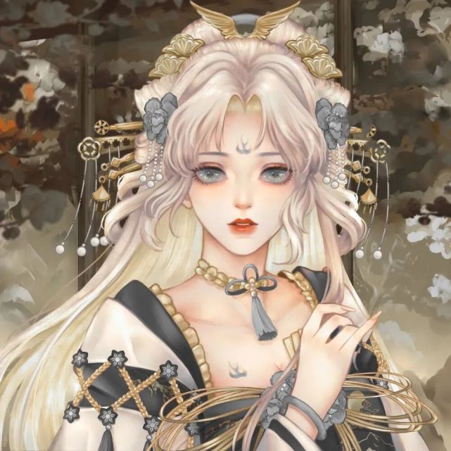 偏古风手绘动漫女生头像