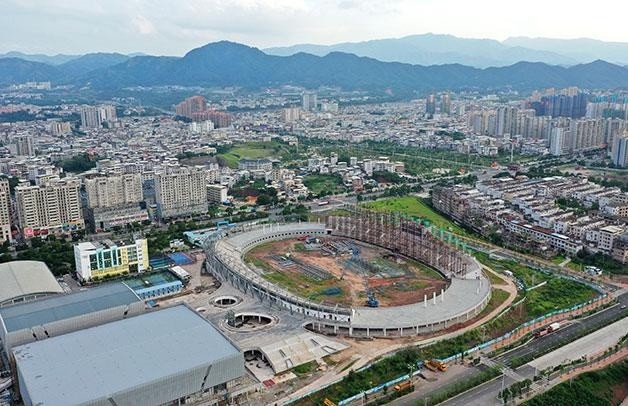 龙岩市上杭县体育中心项目加紧建设中