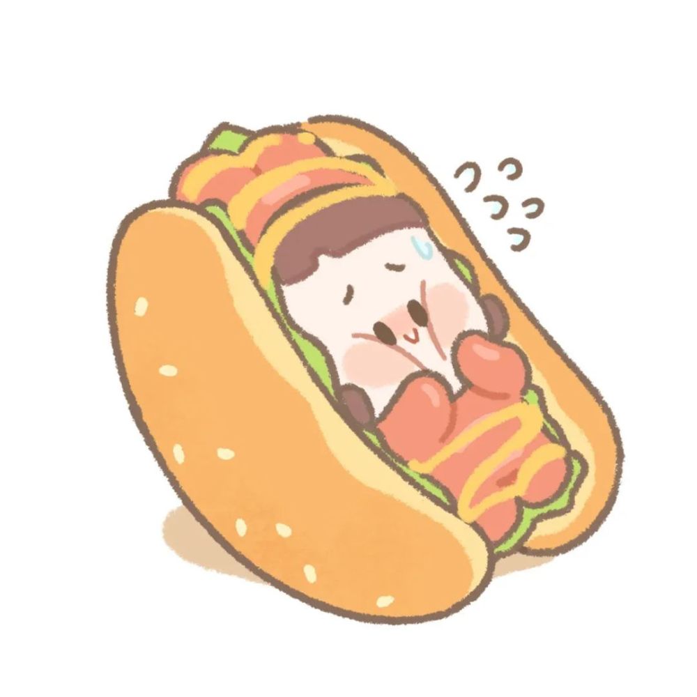 头像|可爱卡通头像 女生头像 插画女生 食物头像