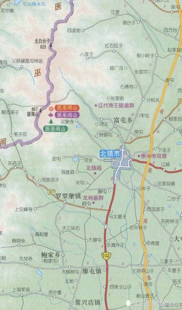 辽宁北镇市也叫北宁这里有医巫闾山景区还有全国有名的沟帮子烧鸡