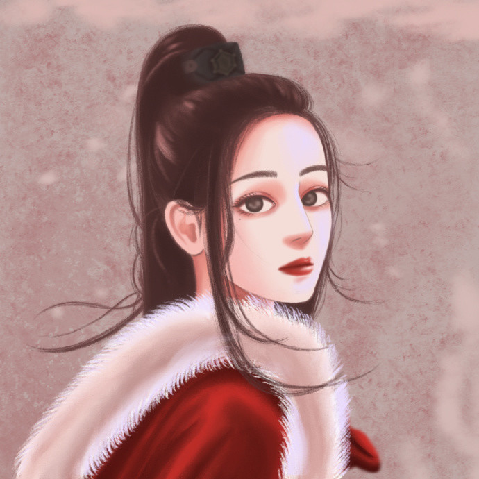 手绘头像迪丽热巴李长歌女生头像