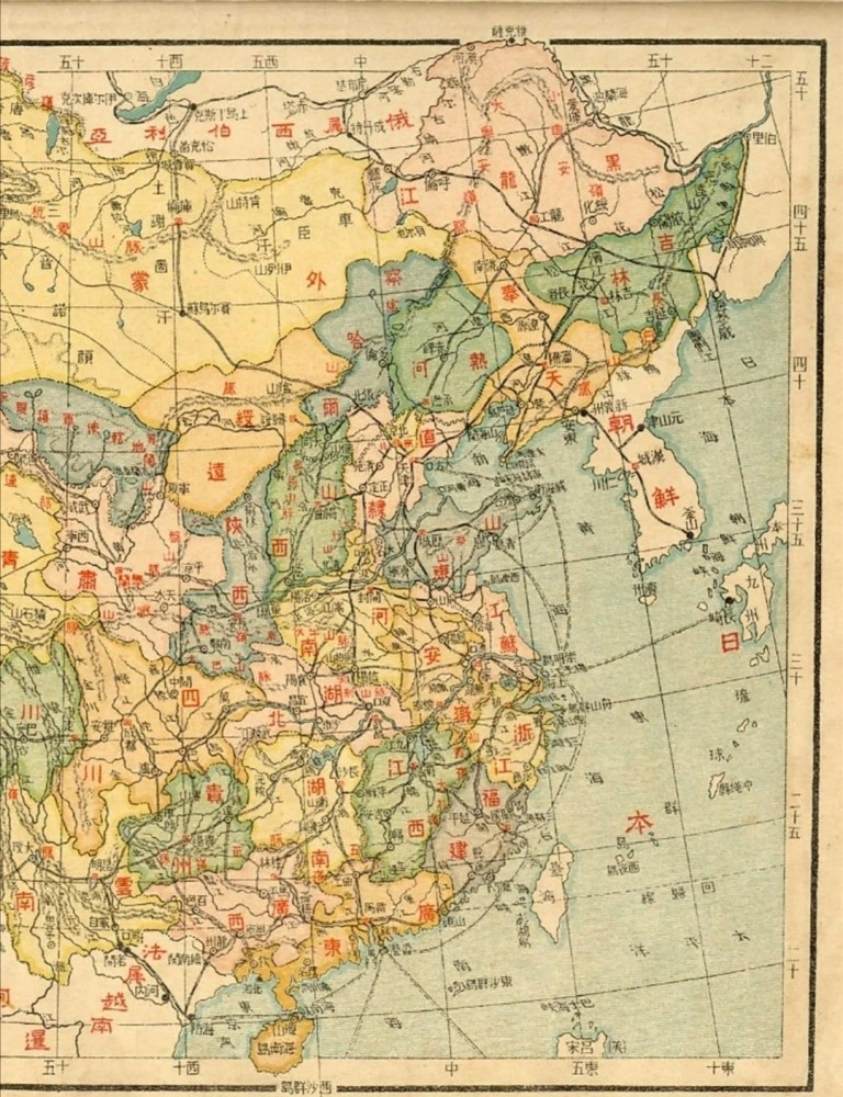 解放前的中国地图