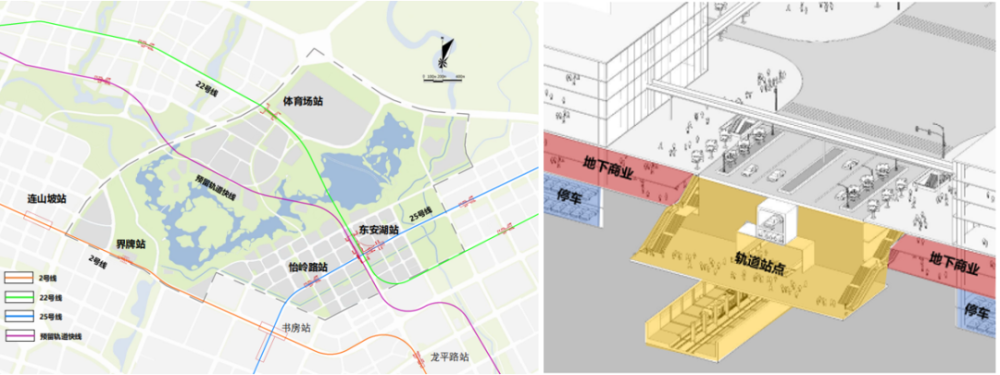 东安新城轨道交通站点规划图