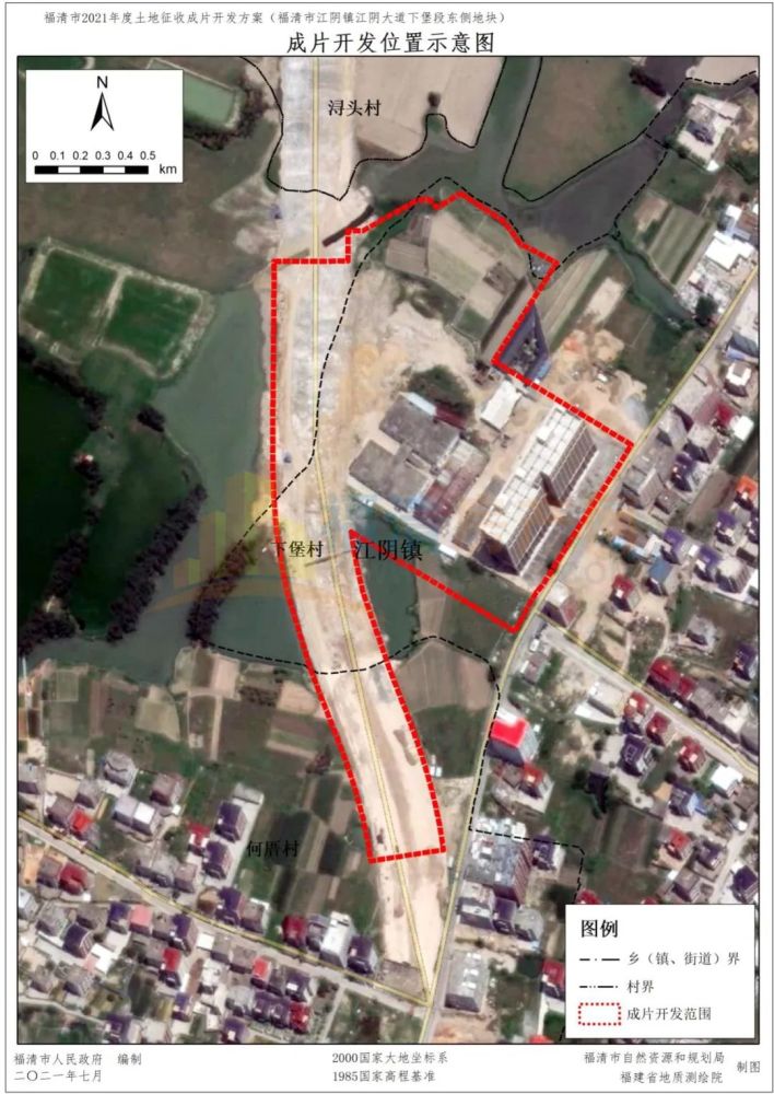 规划以公共管理与公共服务用地为主要功能的片区,位于福清市江阴镇