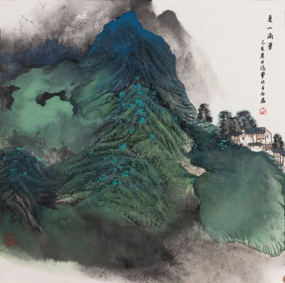 静谧的山乡——张军山水小品展之泼彩山水篇|线上展览