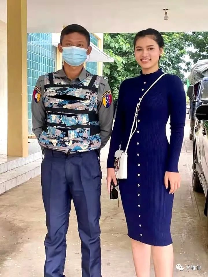缅甸一美女向军警察捐赠防疫物资,网民对其破口大骂