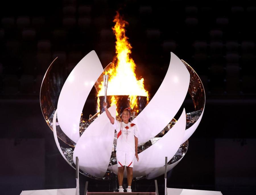东京奥运会盛大开幕 中国代表团第110个出场 大阪直美点燃"主火炬"