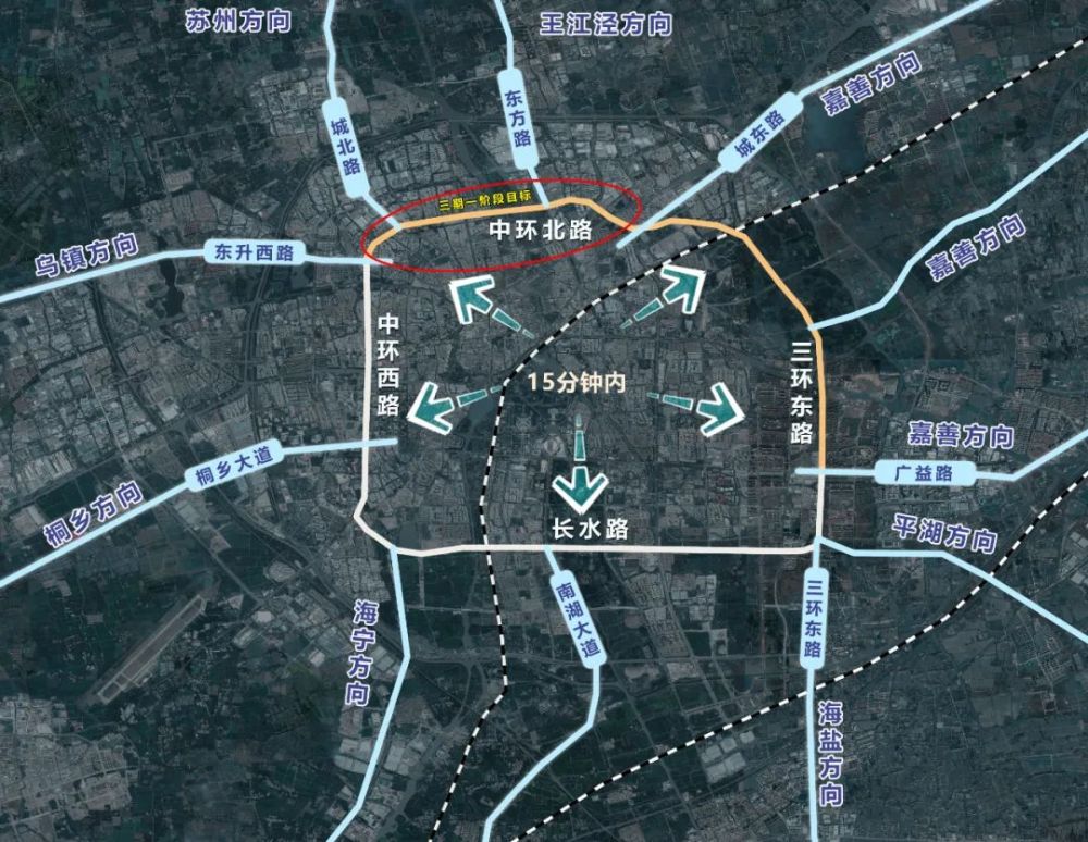 嘉兴快速路一环十一射有新进展从城北通往湘家荡全长39公里