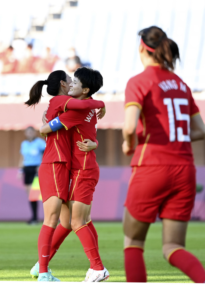 (东京奥运会)足球——女足小组赛:中国对阵赞比亚(3)