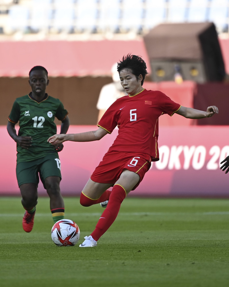 (东京奥运会)足球——女足小组赛:中国对阵赞比亚(4)
