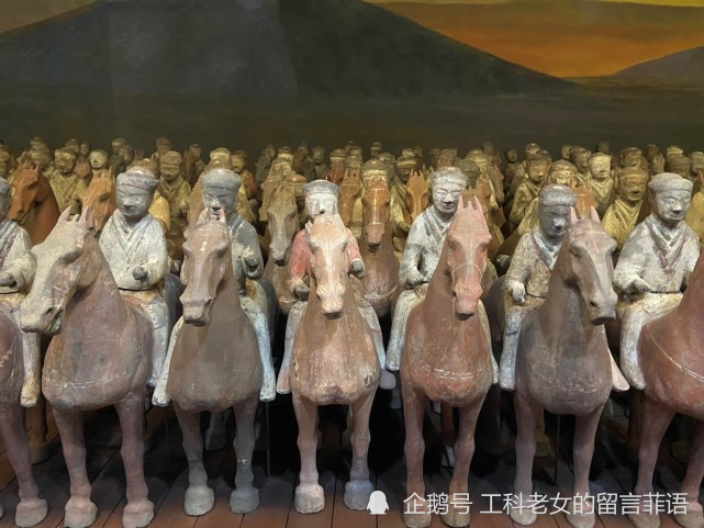 咸阳博物馆:汉高祖长陵陪葬墓陪葬的三千彩绘兵马俑