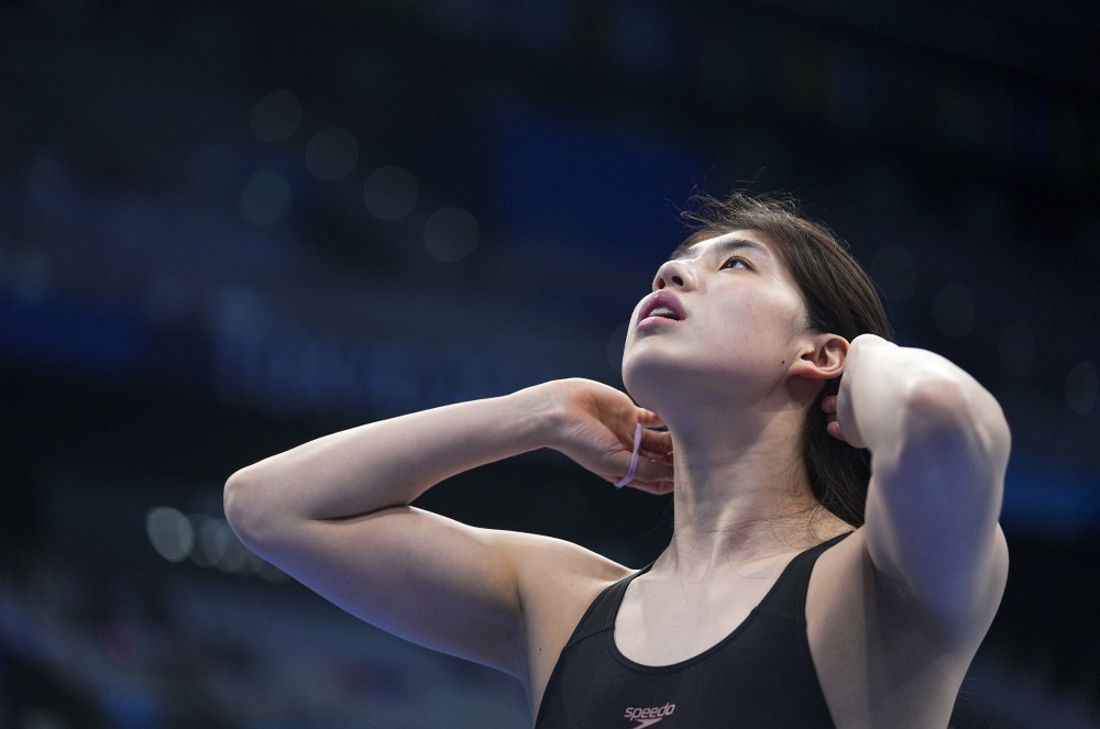 (东京奥运会)游泳—张雨霏晋级女子100米蝶泳半决赛(3)