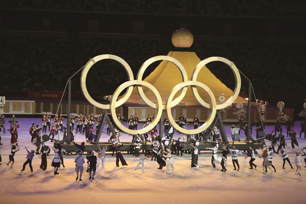从1964到2021 五环标志的奥运传承 东京奥运会开幕式上,有这样扣人