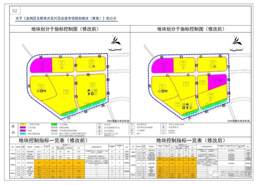 龙岗区五联朱古石片区改造专项规划修改草案