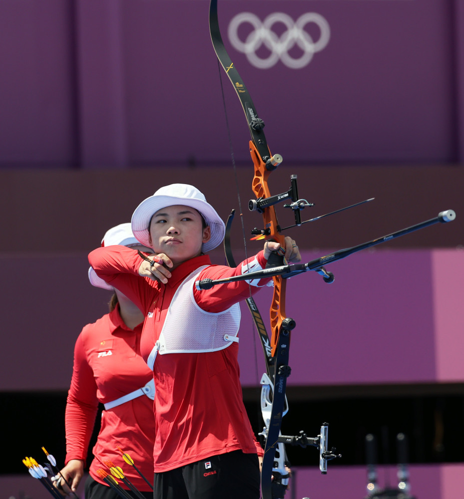 (东京奥运会)射箭——女子团体八分之一淘汰赛:中国不