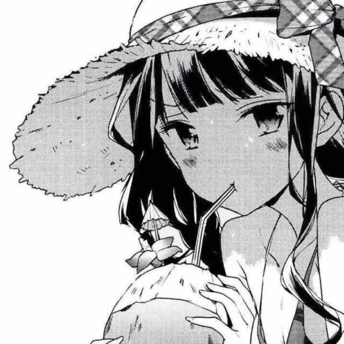 头像 黑白漫画女头