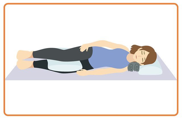 舒缓腰痛睡姿2:侧躺式