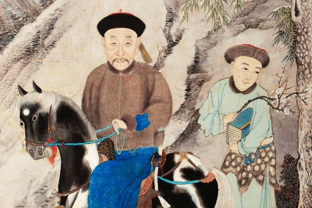 《庄亲王踏雪寻梅图》局部这个人就是老十六胤禄,他的知名度可远远比