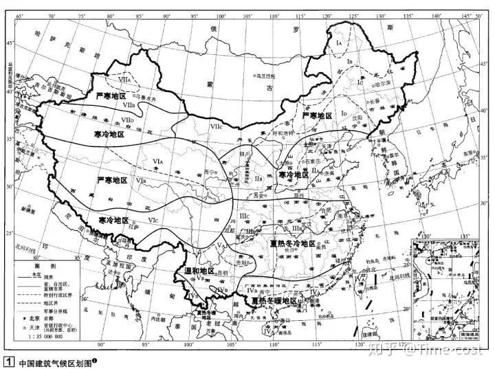 (建筑气候区划图)