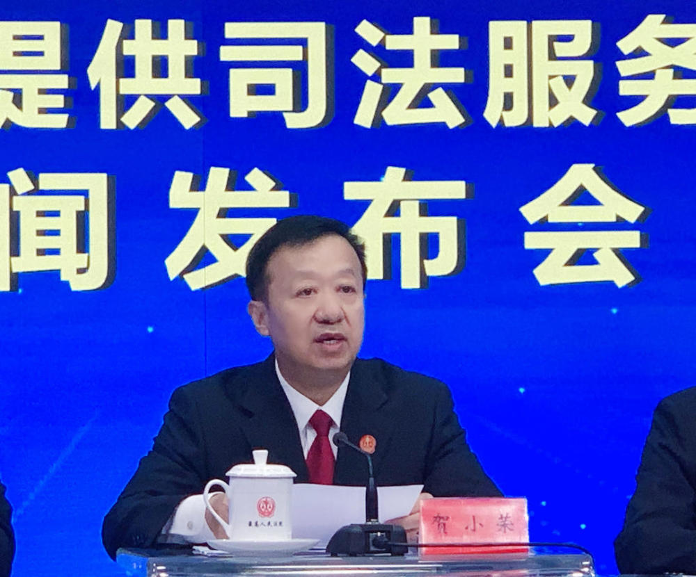 最高人民法院副院长贺小荣.封面新闻记者粟裕摄影
