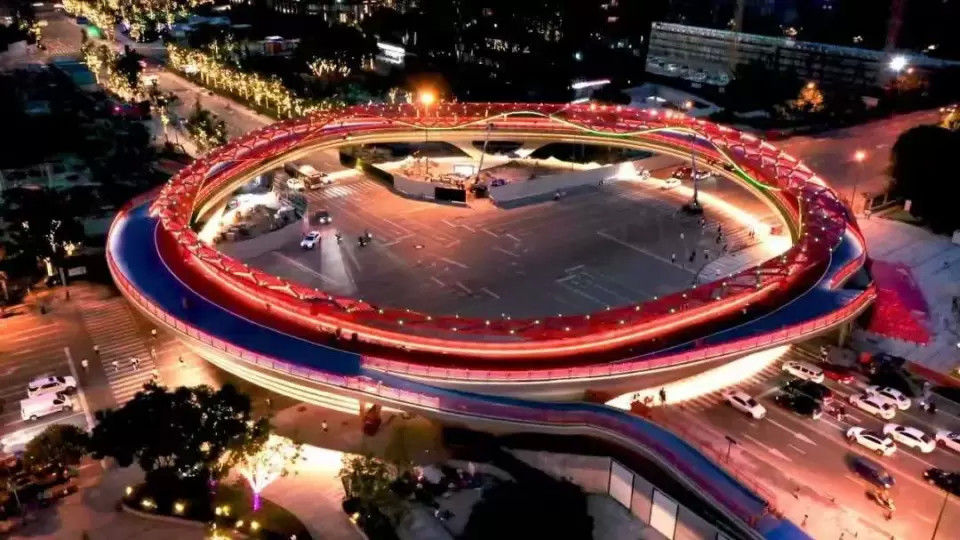 又一网红桥即将呈现!成都高新区"交子之环"最美实景图