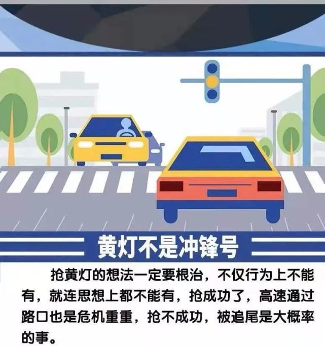 黄闪灯减速慢行黄灯亮了等一等红灯停,绿灯行信号灯通行口诀请牢记来