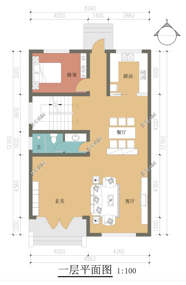 面宽8米也能建好房,4套小户型农村别墅图纸,你更喜欢哪一套?