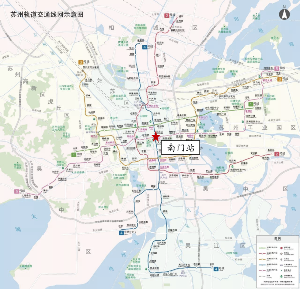 实现 「 南北全贯通 苏州轨道交通5号线线路图